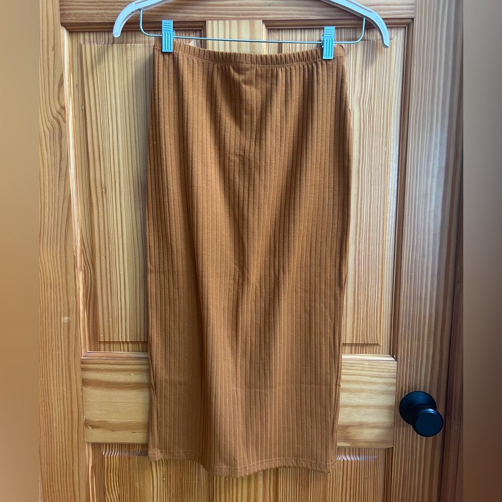 H&M Brown/Sienna Midi Skirt